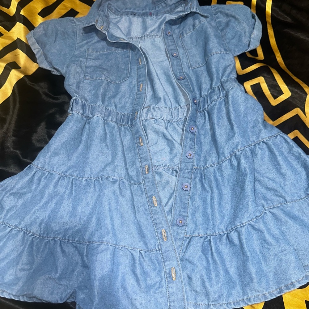 Blue Denim and Pink Dress